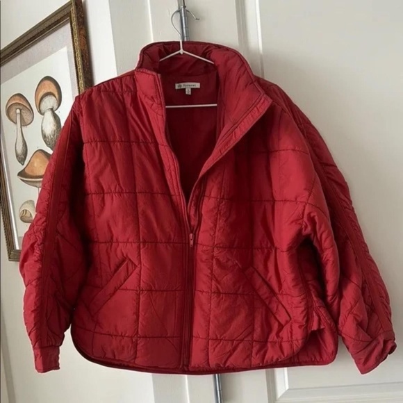 veveret Jackets & Blazers - Small Red Quilted Jacket puffer coat veveret flying monkey oversized
